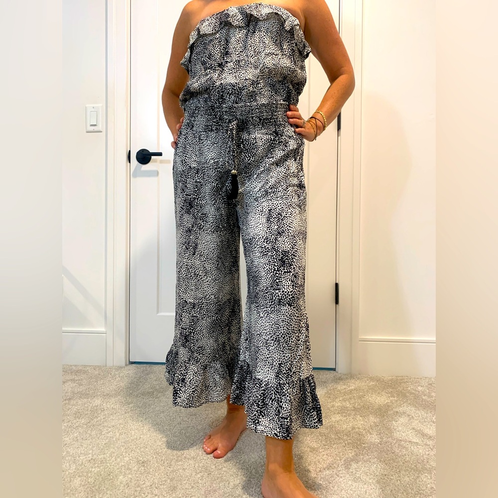 Blue Island Women's Black and White Jumpsuit